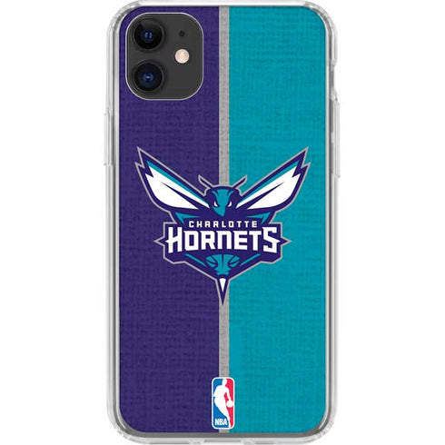 NBA Charlotte Hornets Canvas iPhone 11 Clear Case