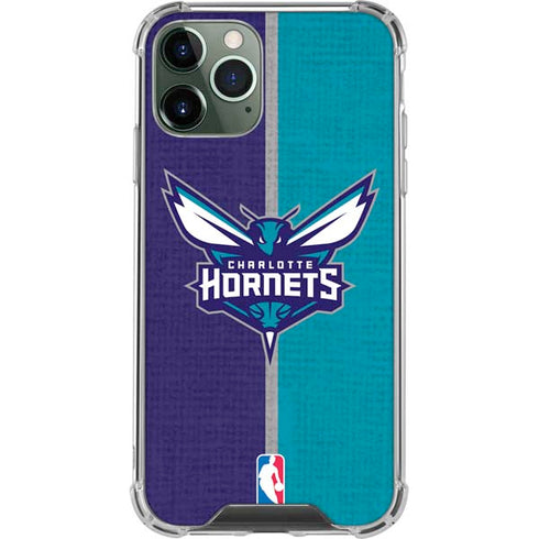 NBA Charlotte Hornets Canvas iPhone 12 Pro Clear Case