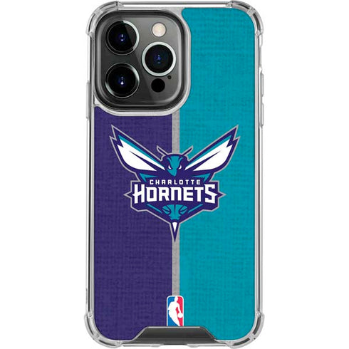 NBA Charlotte Hornets Canvas iPhone 13 Pro Clear Case