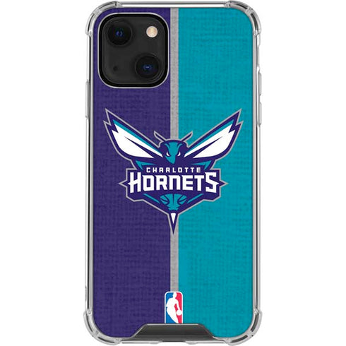 NBA Charlotte Hornets Canvas iPhone 15 Plus Clear Case