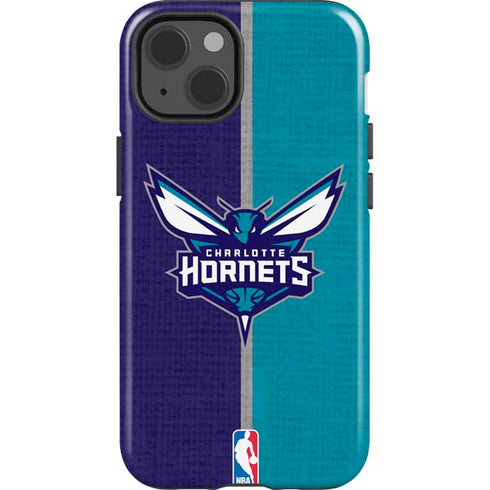 NBA Charlotte Hornets Canvas iPhone 15 Impact Case