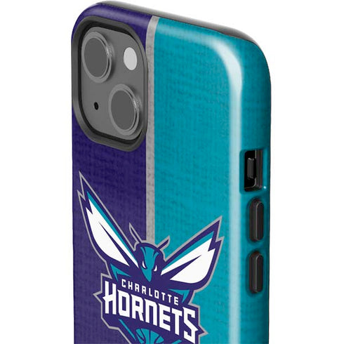 NBA Charlotte Hornets Canvas iPhone 15 Impact Case