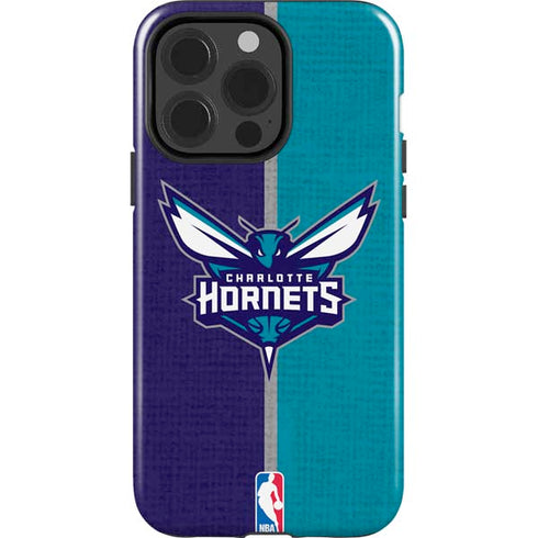 NBA Charlotte Hornets Canvas iPhone 15 Pro Impact Case