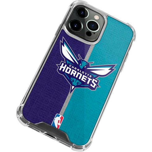 NBA Charlotte Hornets Canvas iPhone 15 Pro Max Clear Case