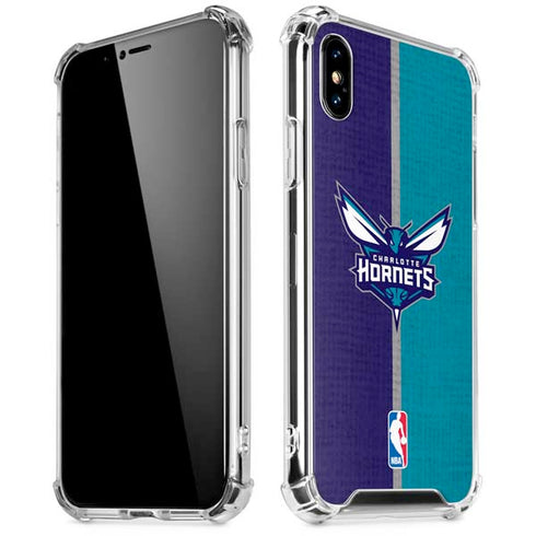 NBA Charlotte Hornets Canvas iPhone XS Max Clear Case