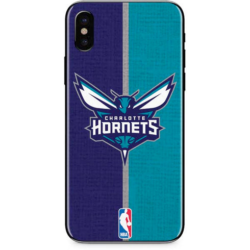 NBA Charlotte Hornets Canvas iPhone XS Max Skin