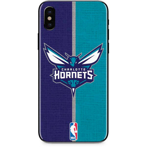 NBA Charlotte Hornets Canvas iPhone XS Skin