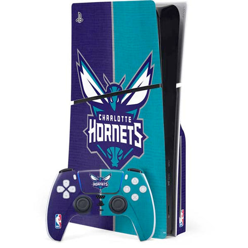 NBA Charlotte Hornets Canvas PS5 Slim Disk Bundle Skin