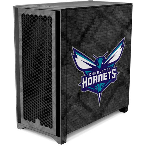 NBA Charlotte Hornets Dark Rust Corsair 4000D Tempered Glass Mid-Tower ATX Case Skin