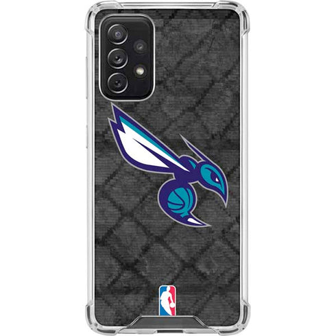 NBA Charlotte Hornets Dark Rust Galaxy A72 5G Clear Case