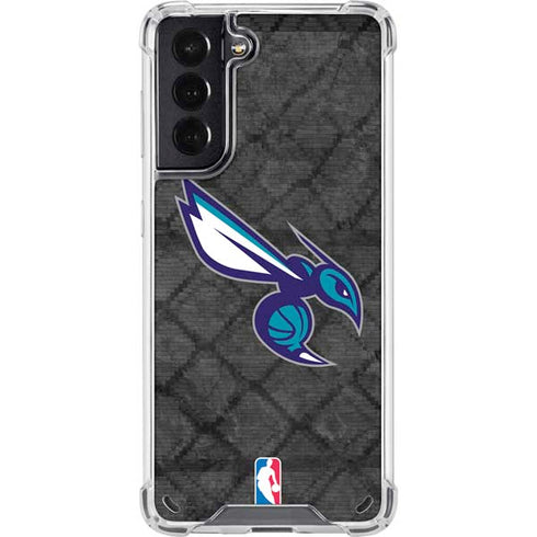 NBA Charlotte Hornets Dark Rust Galaxy S21 5G Clear Case