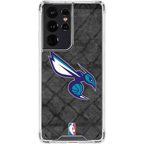 NBA Charlotte Hornets Dark Rust Galaxy S21 Ultra 5G Clear Case