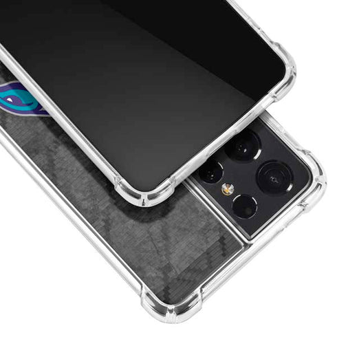 NBA Charlotte Hornets Dark Rust Galaxy S21 Ultra 5G Clear Case
