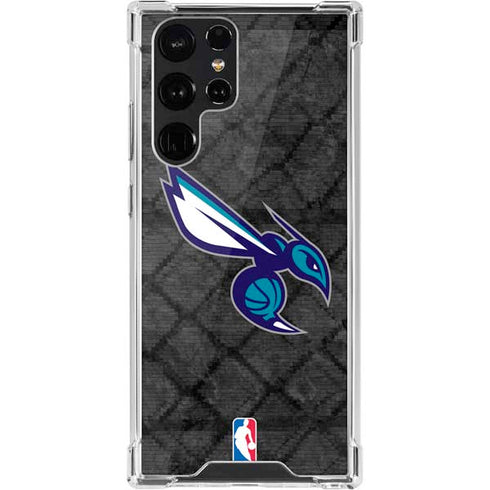 NBA Charlotte Hornets Dark Rust Galaxy S22 Ultra Clear Case
