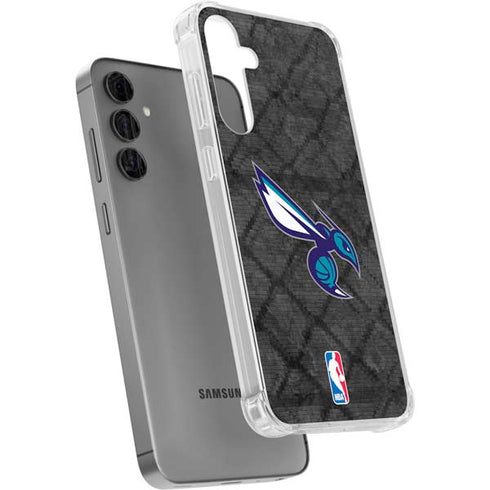 NBA Charlotte Hornets Dark Rust Galaxy S24 Plus Clear Case