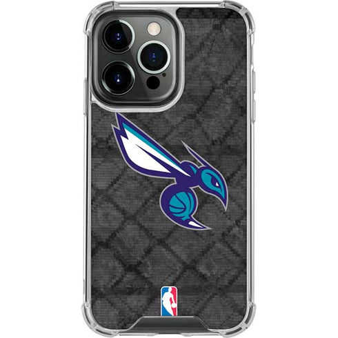NBA Charlotte Hornets Dark Rust iPhone 14 Pro Clear Case