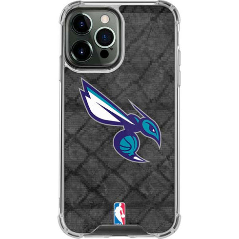 NBA Charlotte Hornets Dark Rust iPhone 14 Pro Max Clear Case