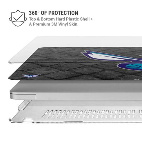 NBA Charlotte Hornets Dark Rust MacBook Pro 15in (2016-19) Case plus Skin