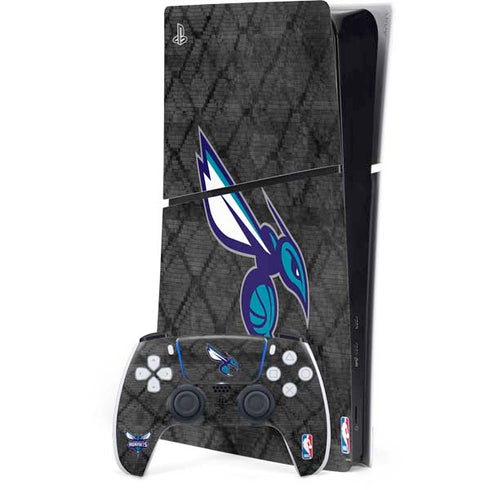 NBA Charlotte Hornets Dark Rust PS5 Slim Digital Edition Console Skin