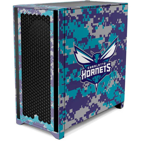 NBA Charlotte Hornets Digi Camo Corsair 4000D Tempered Glass Mid-Tower ATX Case Skin