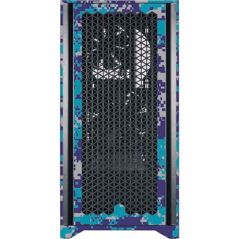 NBA Charlotte Hornets Digi Camo Corsair 4000D Tempered Glass Mid-Tower ATX Case Skin