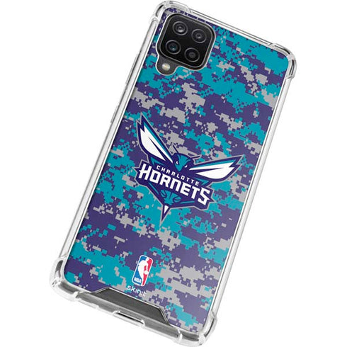 NBA Charlotte Hornets Digi Camo Galaxy A12 Clear Case