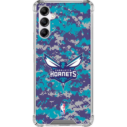 NBA Charlotte Hornets Digi Camo Galaxy A14 5G Clear Case