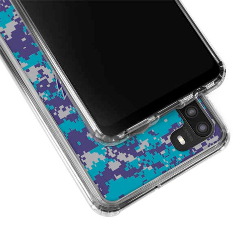 NBA Charlotte Hornets Digi Camo Galaxy A21 Clear Case