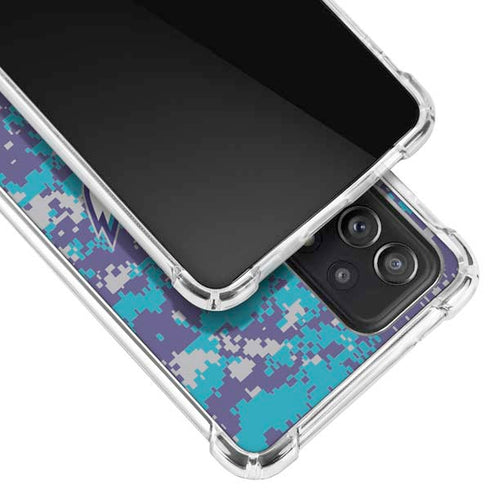 NBA Charlotte Hornets Digi Camo Galaxy A52 5G Clear Case
