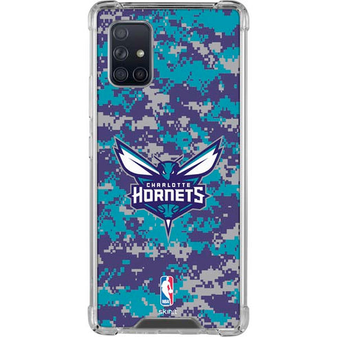 NBA Charlotte Hornets Digi Camo Galaxy A71 5G Clear Case