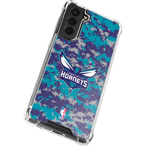 NBA Charlotte Hornets Digi Camo Galaxy S21 FE Clear Case