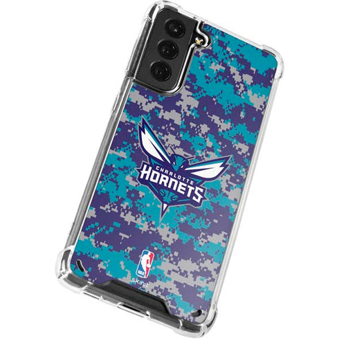 NBA Charlotte Hornets Digi Camo Galaxy S21 Plus 5G Clear Case