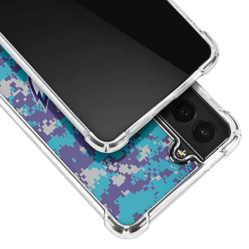 NBA Charlotte Hornets Digi Camo Galaxy S21 Plus 5G Clear Case