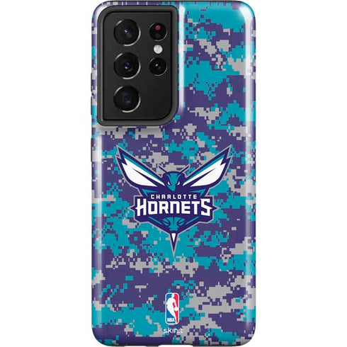 NBA Charlotte Hornets Digi Camo Galaxy S21 Ultra 5G Pro Case