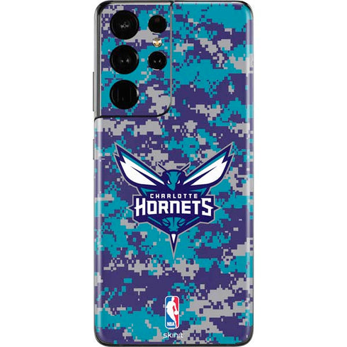 NBA Charlotte Hornets Digi Camo Galaxy S21 Ultra 5G Skin