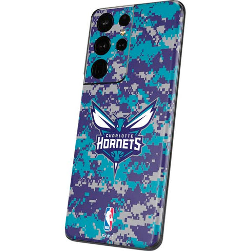 NBA Charlotte Hornets Digi Camo Galaxy S21 Ultra 5G Skin