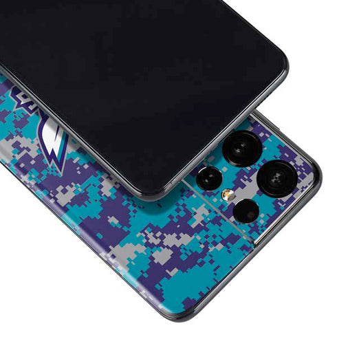 NBA Charlotte Hornets Digi Camo Galaxy S21 Ultra 5G Skin