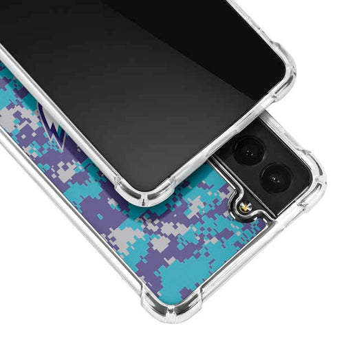 NBA Charlotte Hornets Digi Camo Galaxy S22 Plus Clear Case
