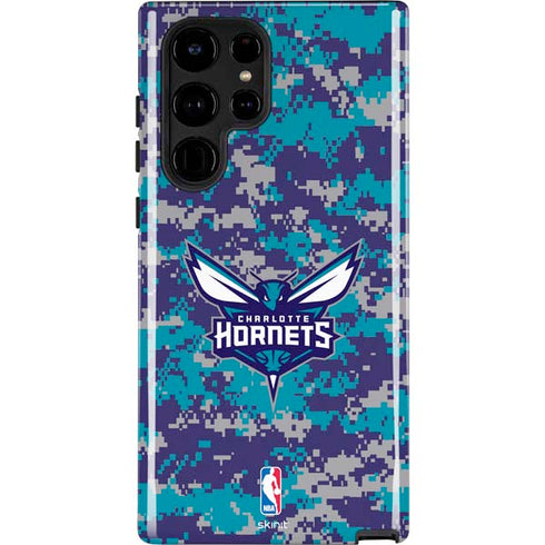 NBA Charlotte Hornets Digi Camo Galaxy S22 Ultra Pro Case