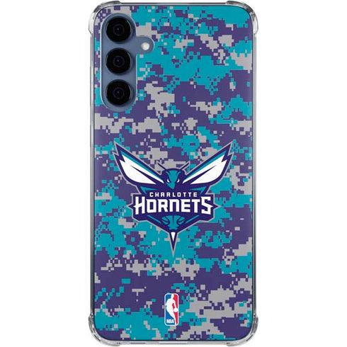 NBA Charlotte Hornets Digi Camo Galaxy S24 Clear Case