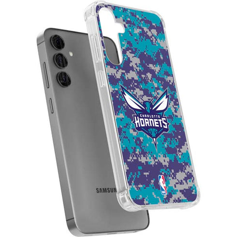 NBA Charlotte Hornets Digi Camo Galaxy S24 Plus Clear Case