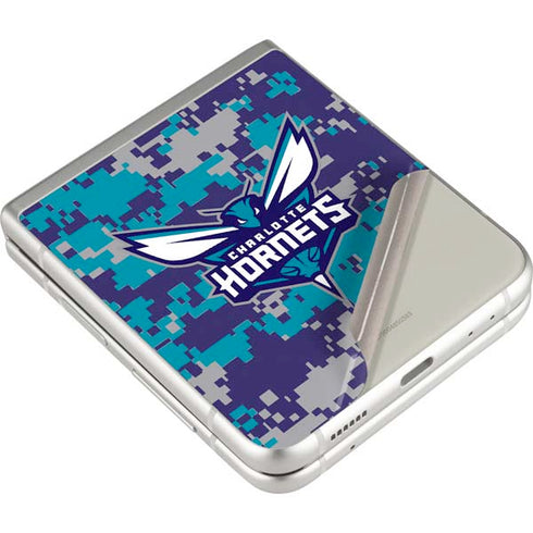 NBA Charlotte Hornets Digi Camo Galaxy Z Flip3 5G Skin