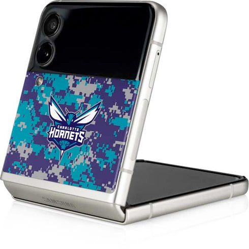NBA Charlotte Hornets Digi Camo Galaxy Z Flip3 5G Skin