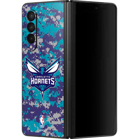 NBA Charlotte Hornets Digi Camo Galaxy Z Fold3 5G Skin