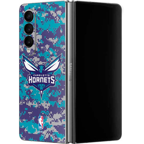 NBA Charlotte Hornets Digi Camo Galaxy Z Fold4 5G Skin