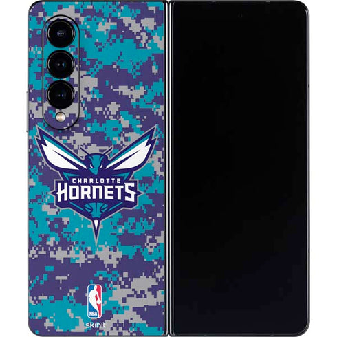 NBA Charlotte Hornets Digi Camo Galaxy Z Fold4 5G Skin