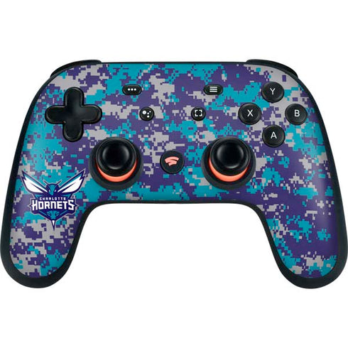 NBA Charlotte Hornets Digi Camo Google Stadia Controller Skin