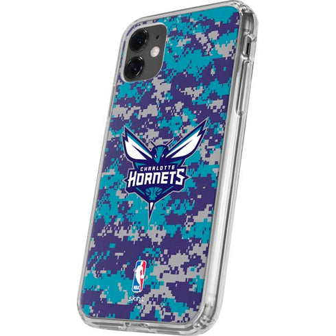 NBA Charlotte Hornets Digi Camo iPhone 11 Clear Case