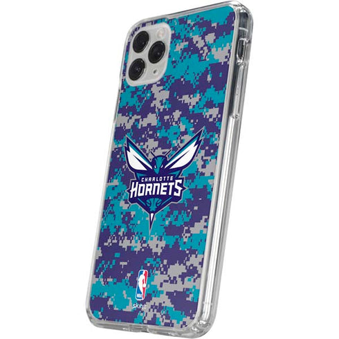 NBA Charlotte Hornets Digi Camo iPhone 11 Pro Clear Case