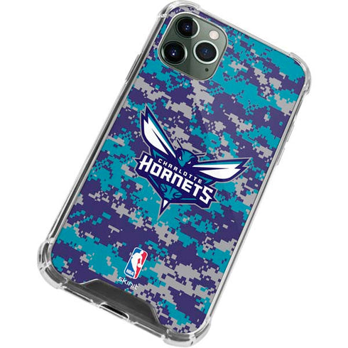 NBA Charlotte Hornets Digi Camo iPhone 11 Pro Max Clear Case
